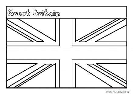 Free Printable Flag of Great Britain coloring page for kids ...