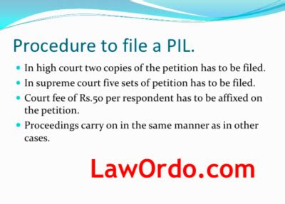 Procedure to file Public Interest Litigation PIL - LawOrdo