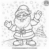 Delightful Santa Claus Coloring Pages For Kids sketch template