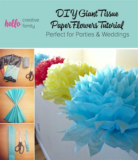 Tutorial- How To Make DIY Giant Tissue Paper Flowers - Hello Creative ...