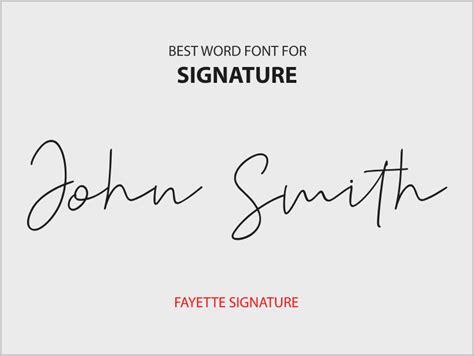 Best Word Font for Signature [FREE]