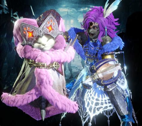 My hunter and Palico Fashion Set. : r/MonsterHunterWorld