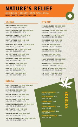 Dispensary Menu Templates - MustHaveMenus