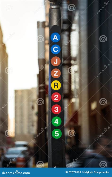 New York City Metro Line Sign Stock Photo - Image of states, space: 62077818