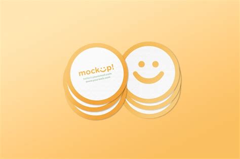 Circle mock up business card PSD file | Free Download