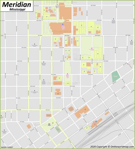 Meridian Downtown Map