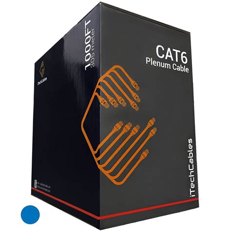 Cat6 Plenum Blue Cable with Solid Conductors | Buy Online Now!