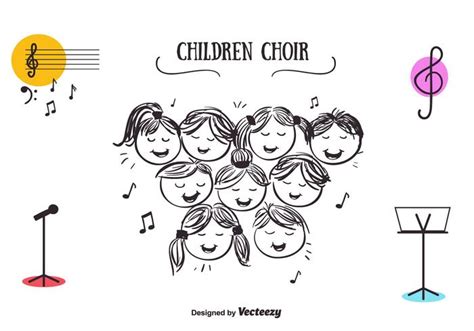 Children Choir Vector 104698 Vector Art at Vecteezy