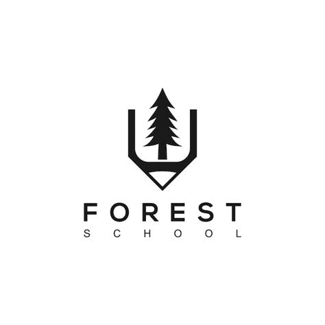 Premium Vector | Forest school logo