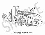 KOENIGSEGG REGERA Adult Coloring Book Printable Pages  sketch template