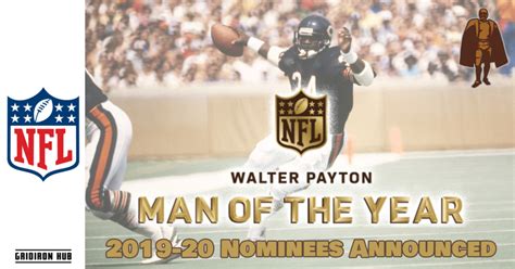 NFL ANNOUNCES 32 NOMINEES FOR WALTER PAYTON NFL MAN OF THE YEAR AWARD - Sportank