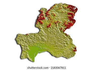 Gifu Prefecture Japan Map Shaded Relief Stock Illustration 2183067811 ...