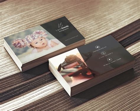 Photographer Business Card Template 2 Sided by TrendyThemes | Fotograaf visitekaartjes ...