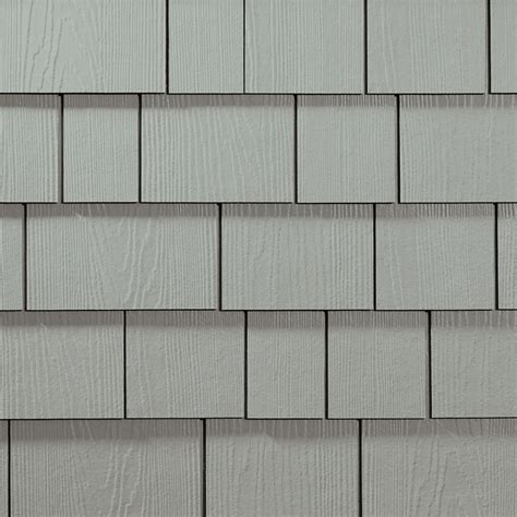 James Hardie 15.25-in x 48-in ColorPlus-HZ10 HardieShingle Light Mist Woodgrain Fiber Cement ...