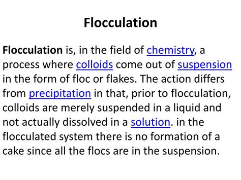 PPT - Flocculation PowerPoint Presentation, free download - ID:2168917