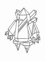 Regice Pokemon coloring pages sketch template