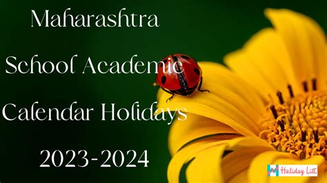 Maharashtra School Academic Calendar Holidays 2023-2024 - Holiday List ...