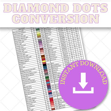 Free Printable Diamond Dotz Color Chart Web If You Do Not Want To Spend ...