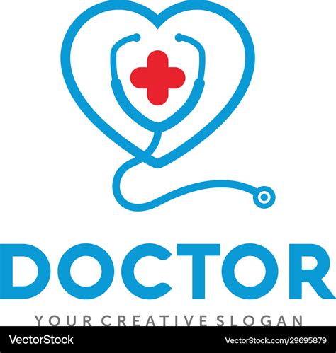 Healthcare hospital logo clinic doctor Royalty Free Vector