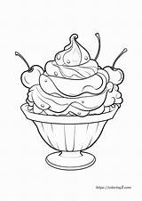 Ice Cream Sundae Coloring Page – En Güzel Boyamalar sketch template