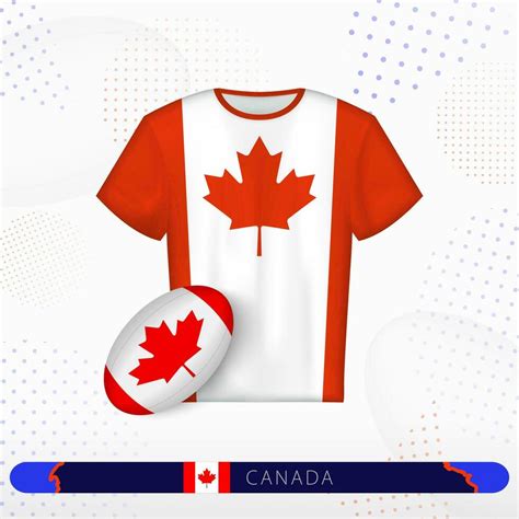 Canada rugby jersey with rugby ball of Canada on abstract sport ...