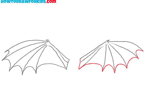 How to Draw Dragon Wings - Easy Drawing Tutorial For Kids