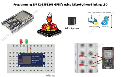 Program ESP32-ESP8266 GPIO using MicroPython-Blinking LED