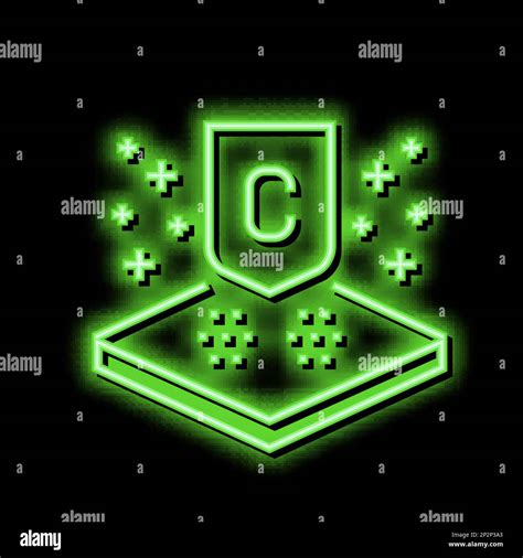 chemical treatment fabrics properties neon glow icon illustration Stock Vector Image & Art - Alamy