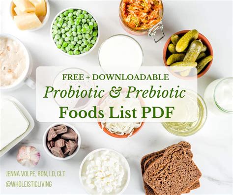 Probiotic Foods List PDF (Free, Downloadable, and Printable) - With ...