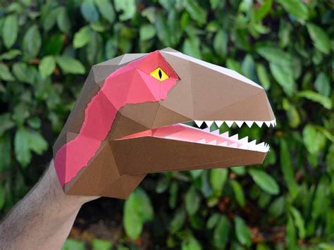 Velociraptor Puppet Paper Pattern Dinosaur Puppet Kids | Etsy