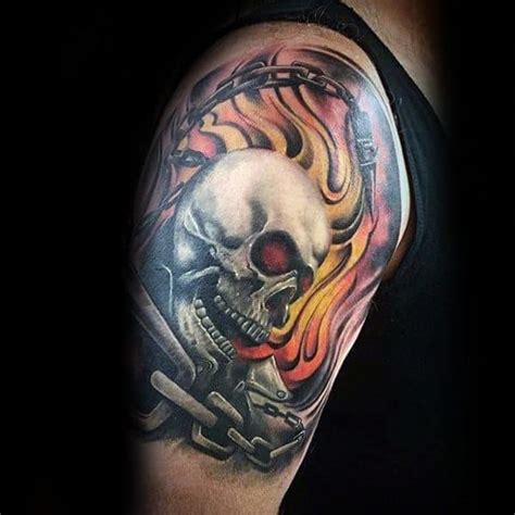 50 Ghost Rider Tattoo Designs For Men - Supernatural Antihero Ideas