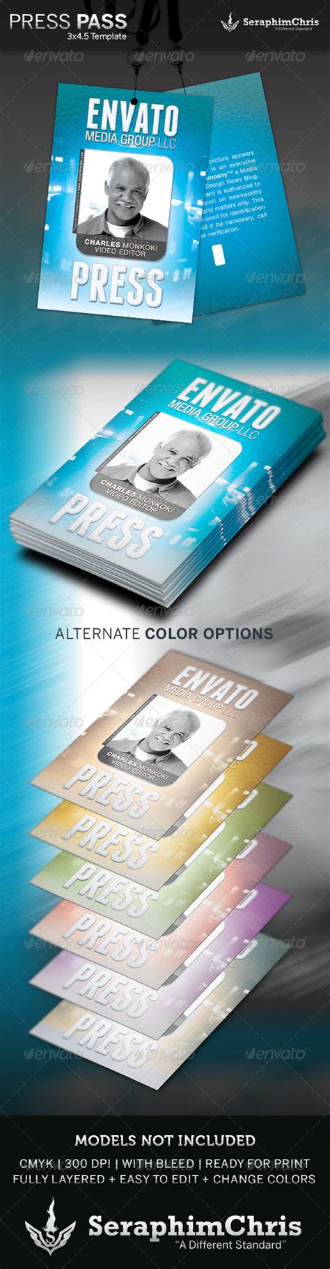 Press Pass Template | GraphicRiver