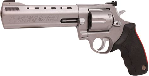 Taurus M444 Raging Bull 44 Magnum 6.5" Barrel 6 Round Adjustable Sight Stainless Steel Revolver ...