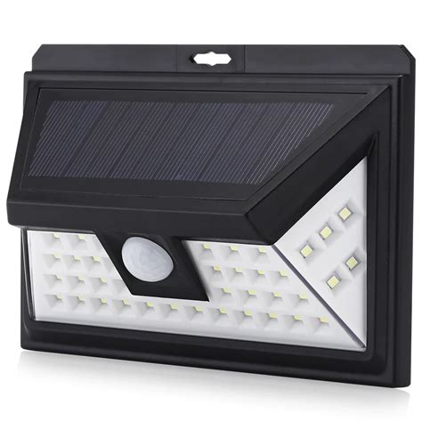 IP44 Waterproof Outdoor Solar Sensor LED Light 44 LEDs Motion Sensor Wall Light Outdoor Garden ...