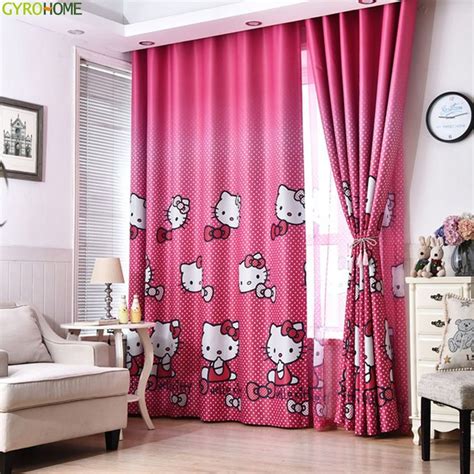 Kawaii Hello Kitty Pink Curtains | Hello kitty room decor, Hello kitty bedroom, Pink curtains