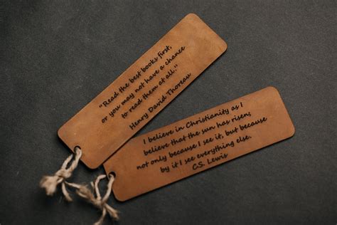 Leather Bookmark-Personalized, Logos, Monograms, Quotes, Customizable, – McCord Design CO