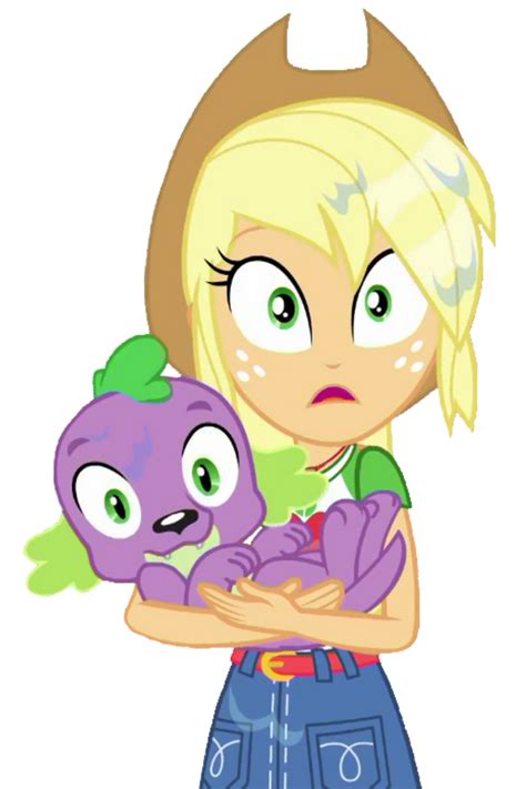 Applejack And Spike Wet by LoneBoy48 on DeviantArt