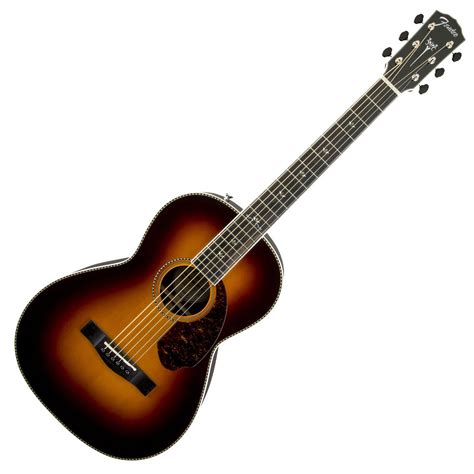 Fender PM-2 Paramount Deluxe Parlor Acoustic Guitar, Sunburst at Gear4music