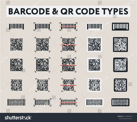 Different Vector Barcode Qr Code Digital Stok Vektör (Telifsiz ...