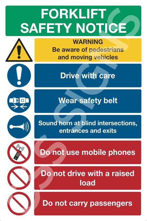 Forklift Safety Notice Sign | Sign Shop Ireland | CSS Signs