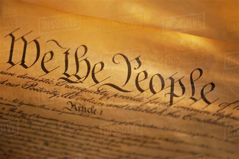 Preamble to American Constitution - Stock Photo - Dissolve