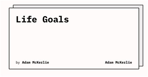 Life Goals