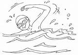 Swim Coloring Page sketch template