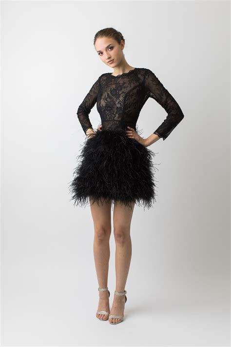 Feather Skirt Mini Dress | [#] Women Dresses