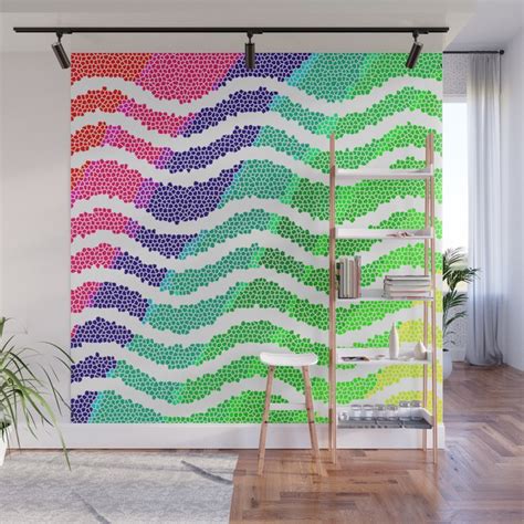Colour Wave Wall Mural by Blindspots Arts | Society6