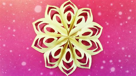 Modular 3d origami snowflake tutorial easy instructions star. christmas ...