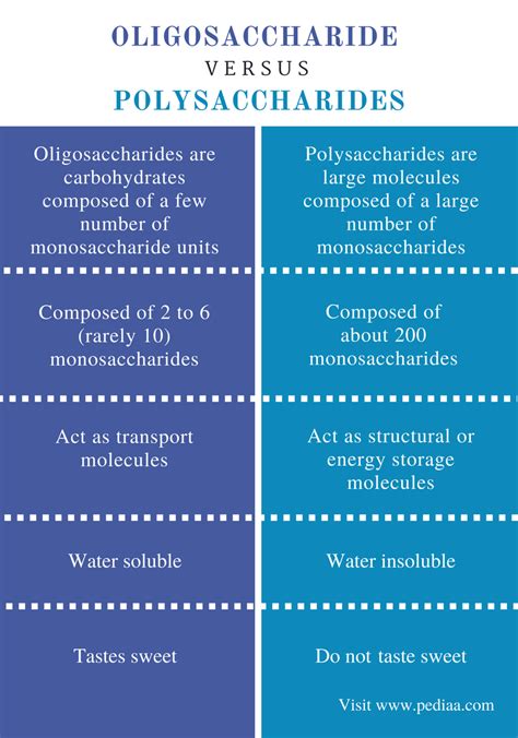 Difference Between Oligosaccharides and Polysaccharides | Definition, Properties, Examples ...