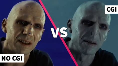 CGI vs No CGI: Lord Voldemort in Harry Potter Movies - YouTube