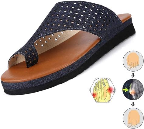 EVR Womens Bunion Sandals for Summer Comfy Leather Bunion Corrector ...