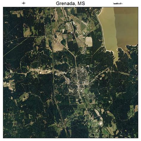 Aerial Photography Map of Grenada, MS Mississippi